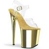 Pleaser - FLAMINGO808 Sandale à bride à la cheville, Pole dance chaussures - Chaussures de pole dance - Couleur or Product image